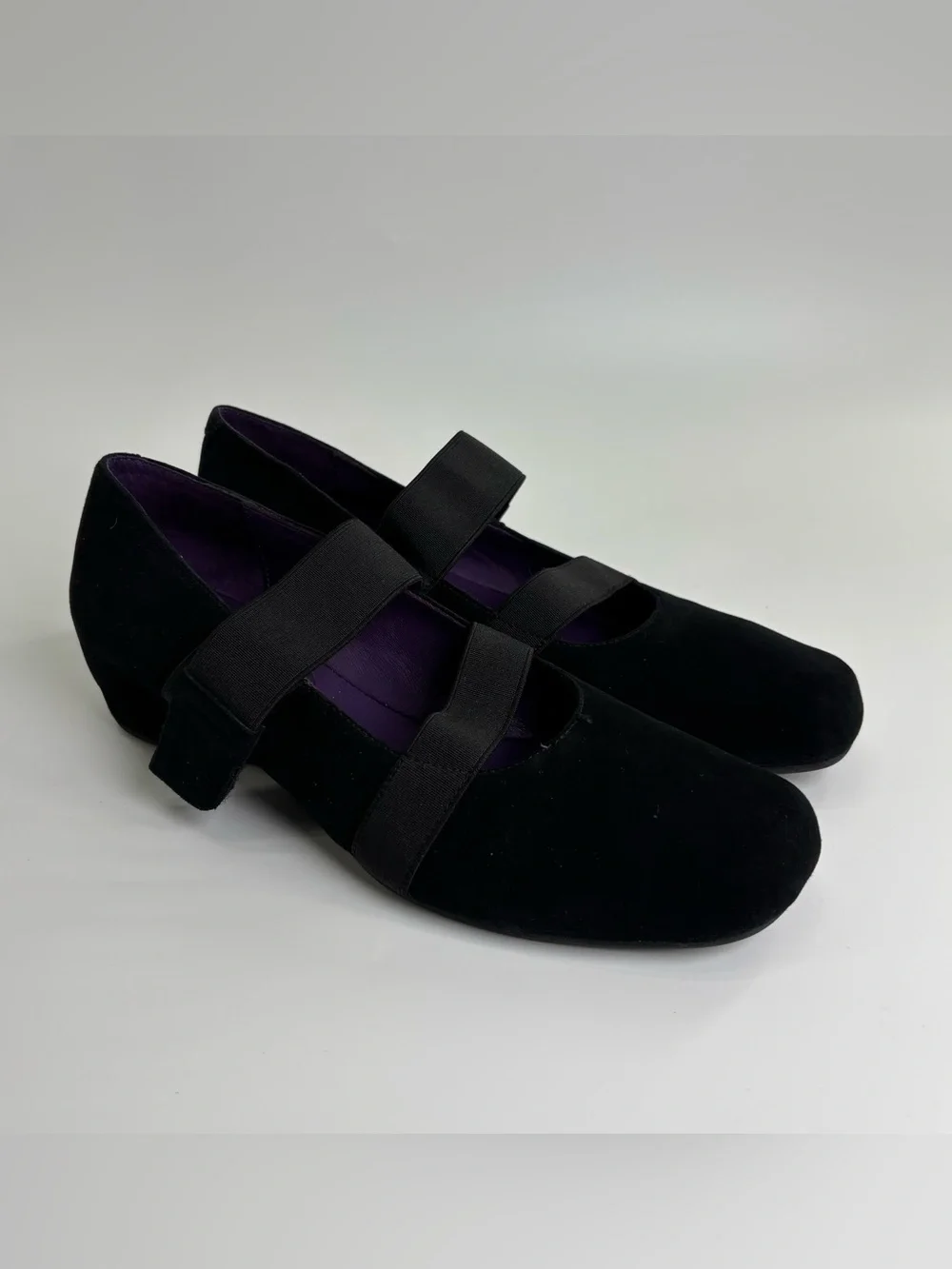 Vaneli Melle black suede wedge Mary Jane’s 8.5 Narrow